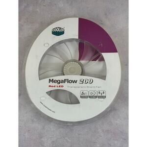 Cooler Master R4-LUS-07AR-GP MegaFlow 200 Sleeve Bearing 200mm RedLED Silent Fan